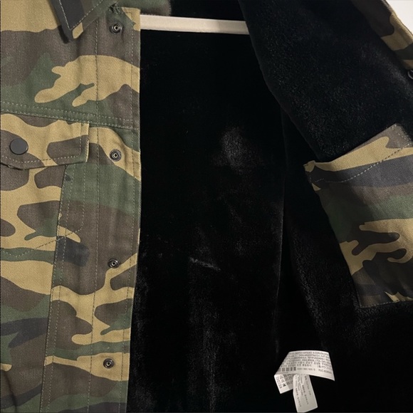 Zara Fur-lined Denim Trucker Jacket, Small - Picture 6 of 16